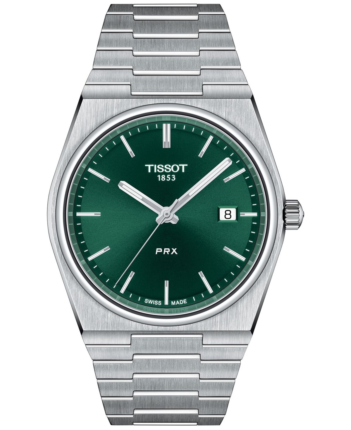 Tissot Men's Prx Silver-Tone Stainless Steel Bracelet Watch 40mm - Silver