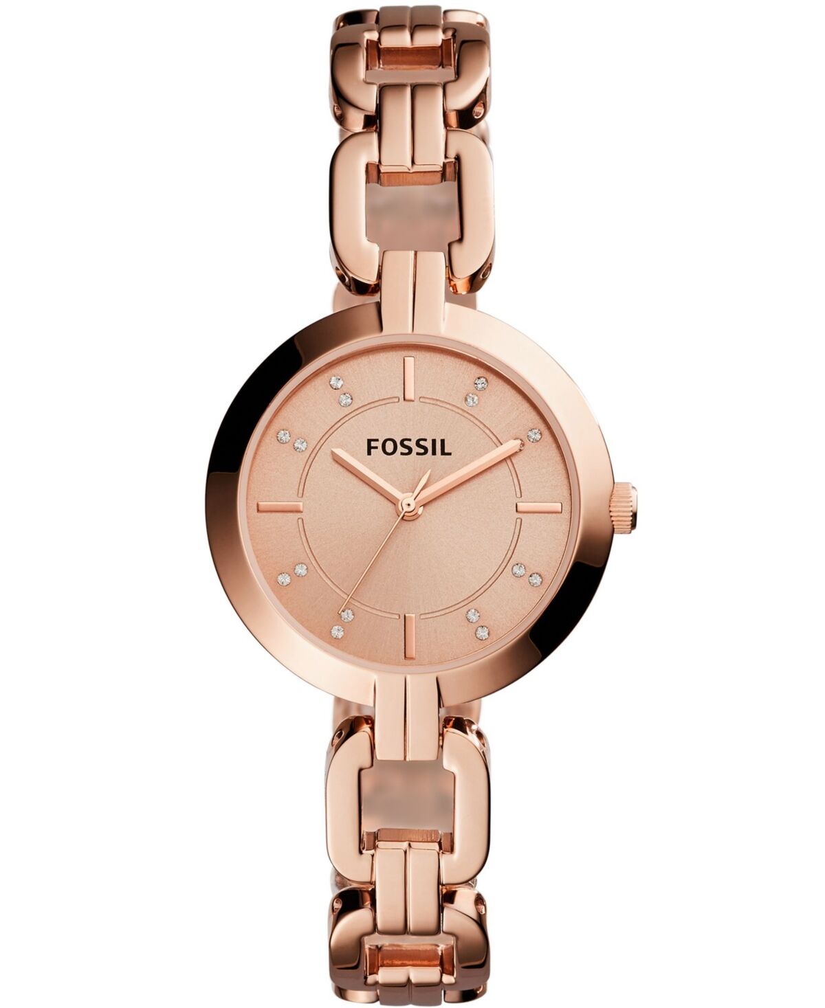 Fossil Women's Kerrigan Three Hand Rose Gold Stainless Steel Watch 32mm - Rose Gold