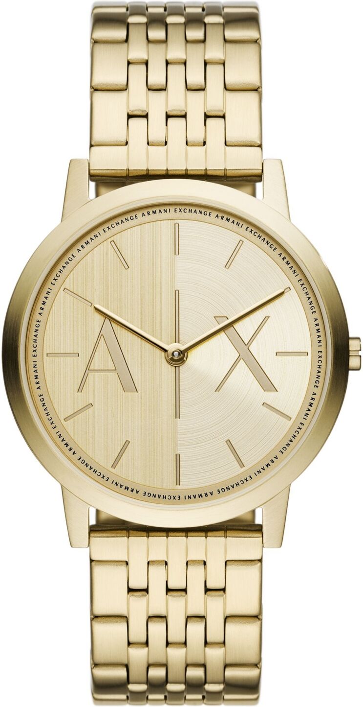 A|x Armani Exchange A X Armani Exchange Men's Quartz Two Hand Gold-Tone Stainless Steel Watch 40mm - Gold