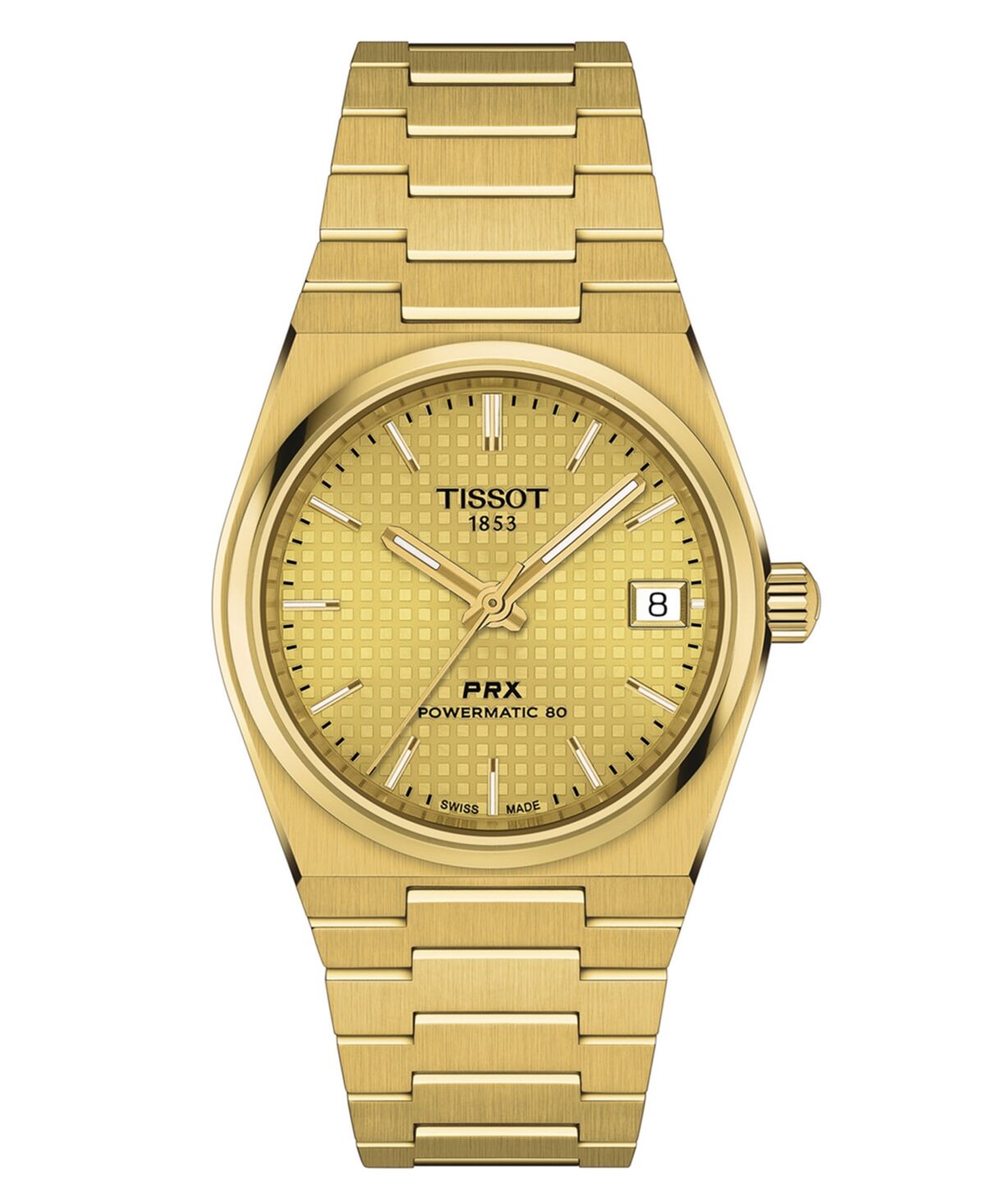 Tissot Women's Swiss Automatic Prx Powermatic 80 Gold Pvd Stainless Steel Bracelet Watch 35mm - Gold