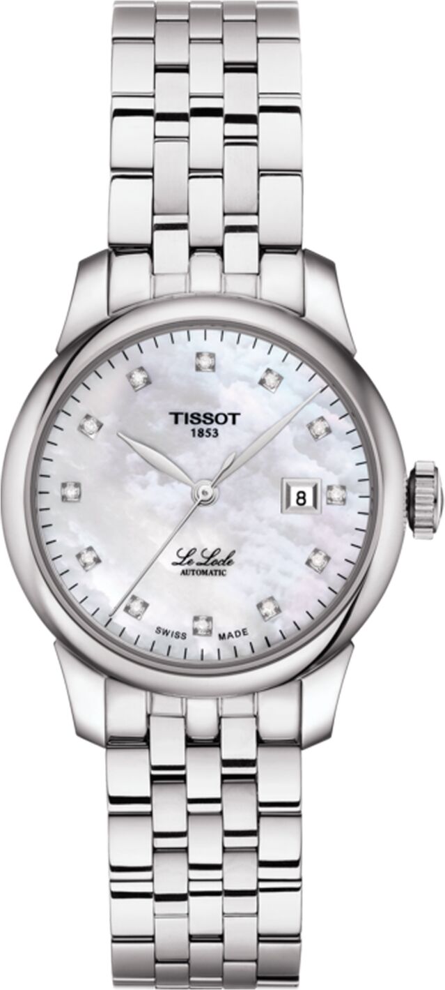 Tissot Women's Swiss Automatic Le Locle Diamond-Accent Stainless Steel Bracelet Watch 29mm - Silver