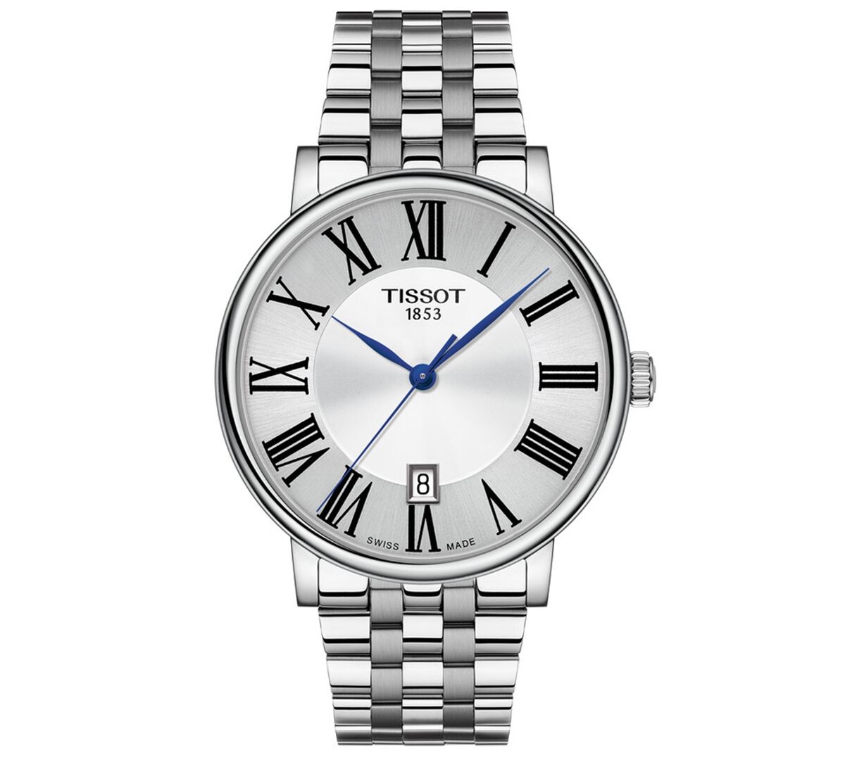 Tissot Men's Swiss Carson Premium Stainless Steel Bracelet Watch 40mm - Silver