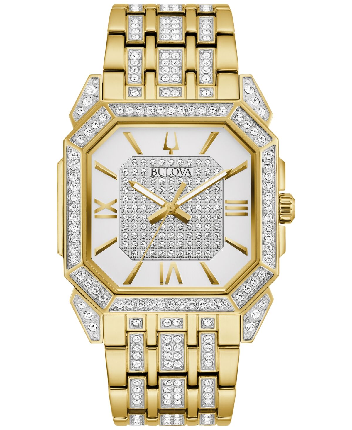 Bulova Men's Crystal Octava Gold-Tone Stainless Steel Bracelet Watch 40mm - Gold-tone