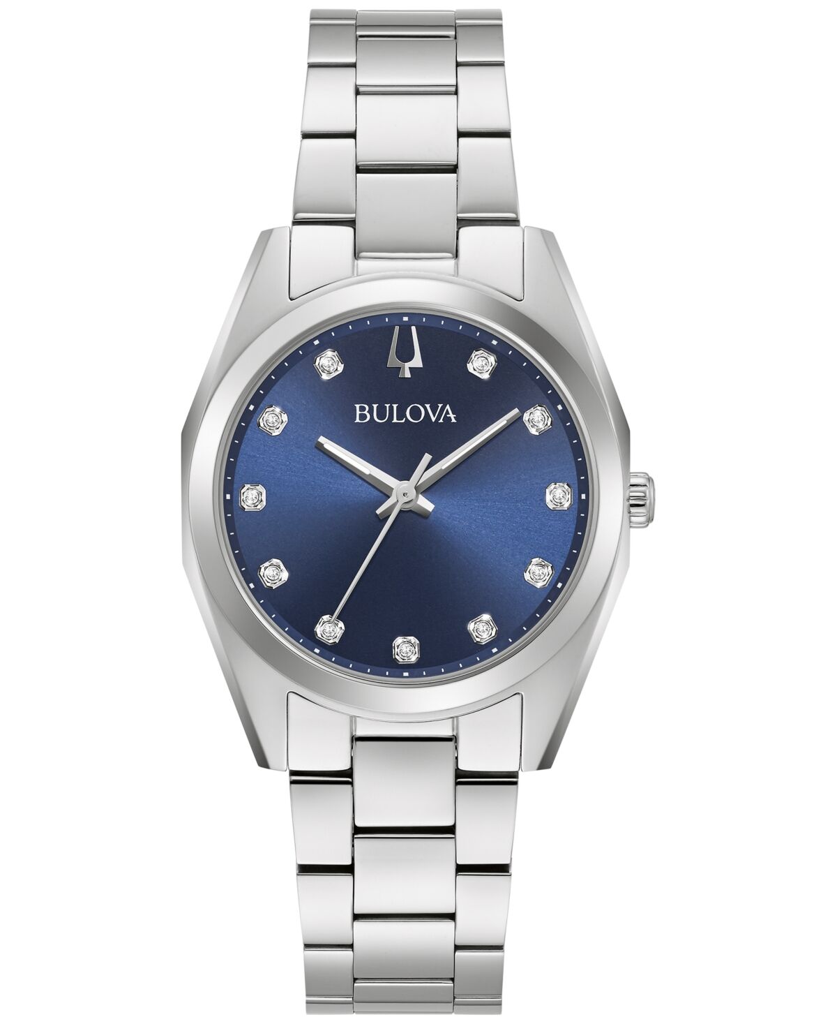 Bulova Women's Surveyor Diamond Accent Stainless Steel Bracelet Watch 31mm - Silver-tone