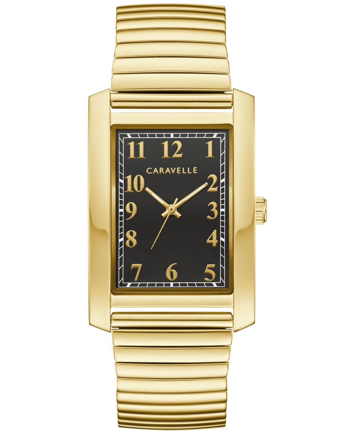 Caravelle designed by Bulova Men's Dress Gold-Tone Stainless Steel Expansion Bracelet Watch 30mm - Gold-tone