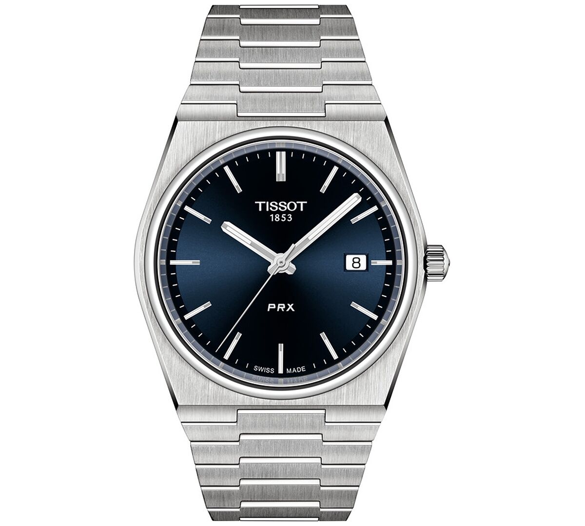 Tissot Men's Swiss Prx Stainless Steel Bracelet Watch 40mm - Blue