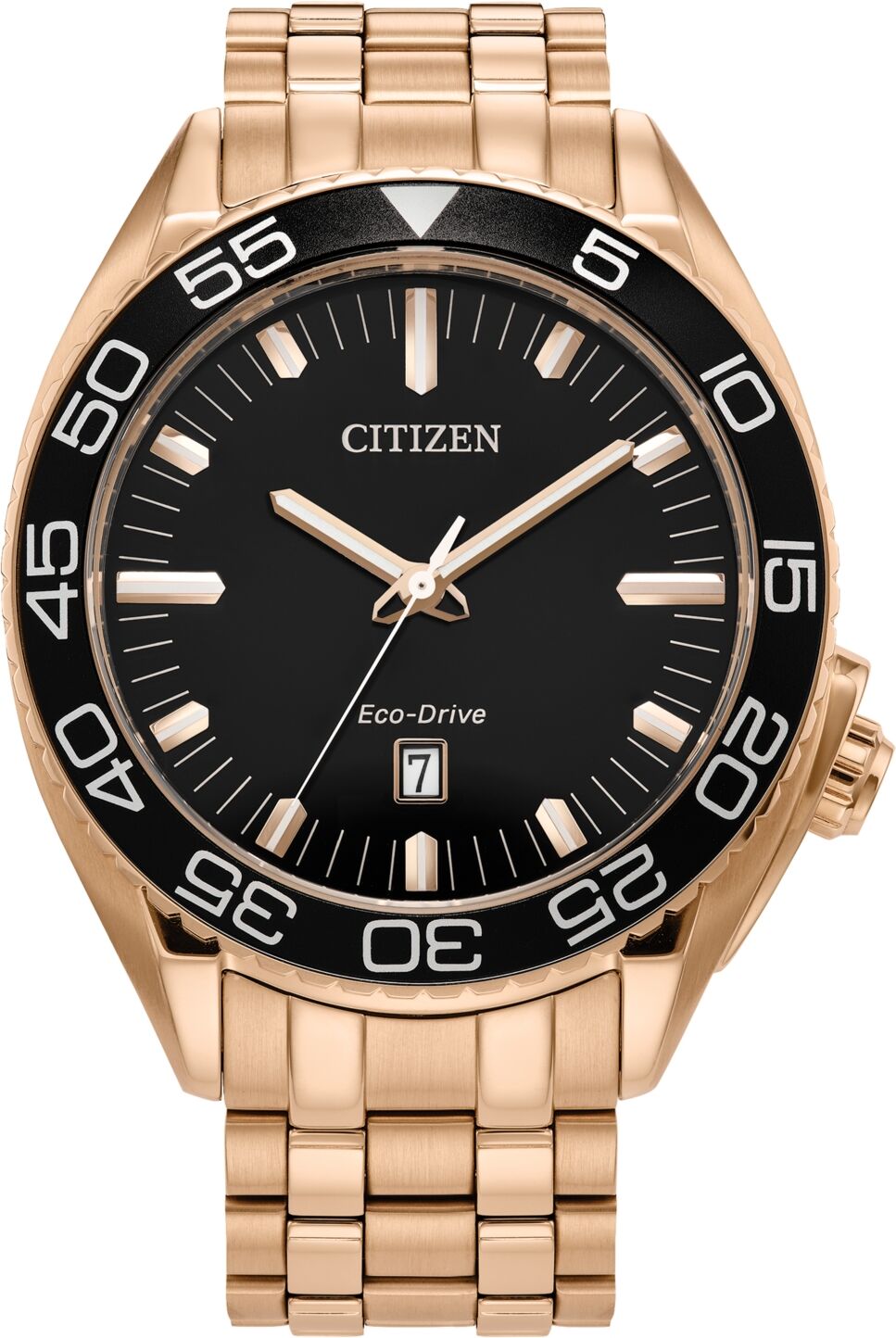 Citizen Eco-Drive Men's Sport Luxury Rose Gold-Tone Stainless Steel Bracelet Watch 42mm - Rose Gold-tone