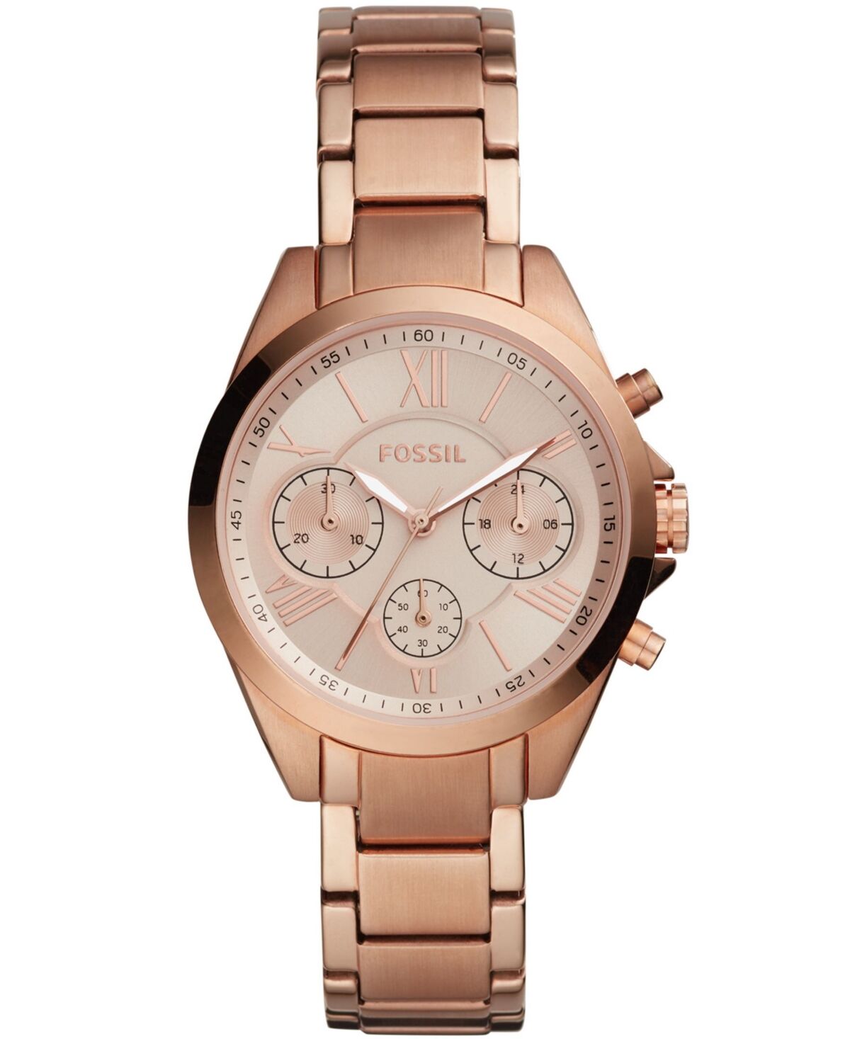 Fossil Women's Modern Courier Chronograph Rose Gold Stainless Steel Watch 36mm - Rose Gold