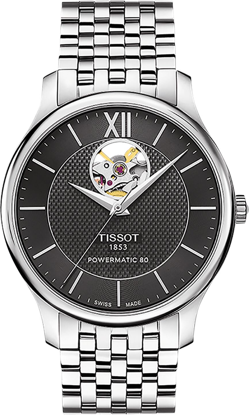 Tissot Men's Swiss Automatic Tradition Stainless Steel Bracelet Watch 40mm - Silver