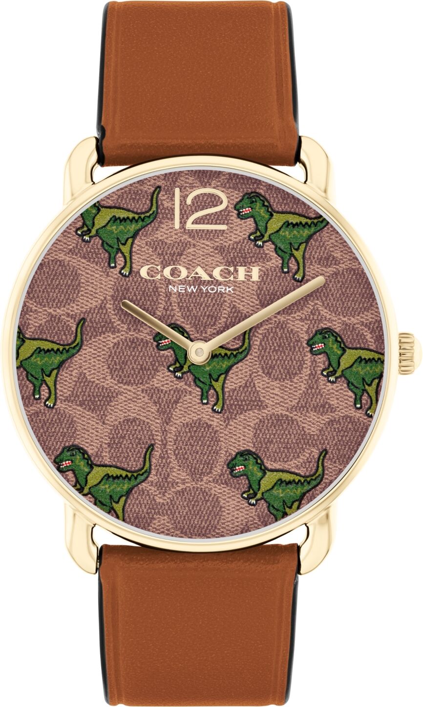 Coach Women's Elliot Saddle Leather Strap Watch 36mm - Saddle