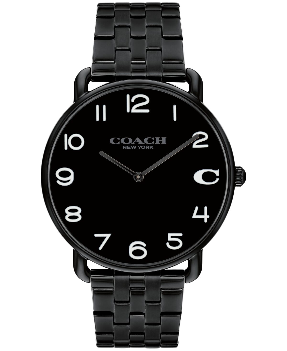 Coach Men's Elliot Black Stainless Steel Bracelet Watch 40mm - Black