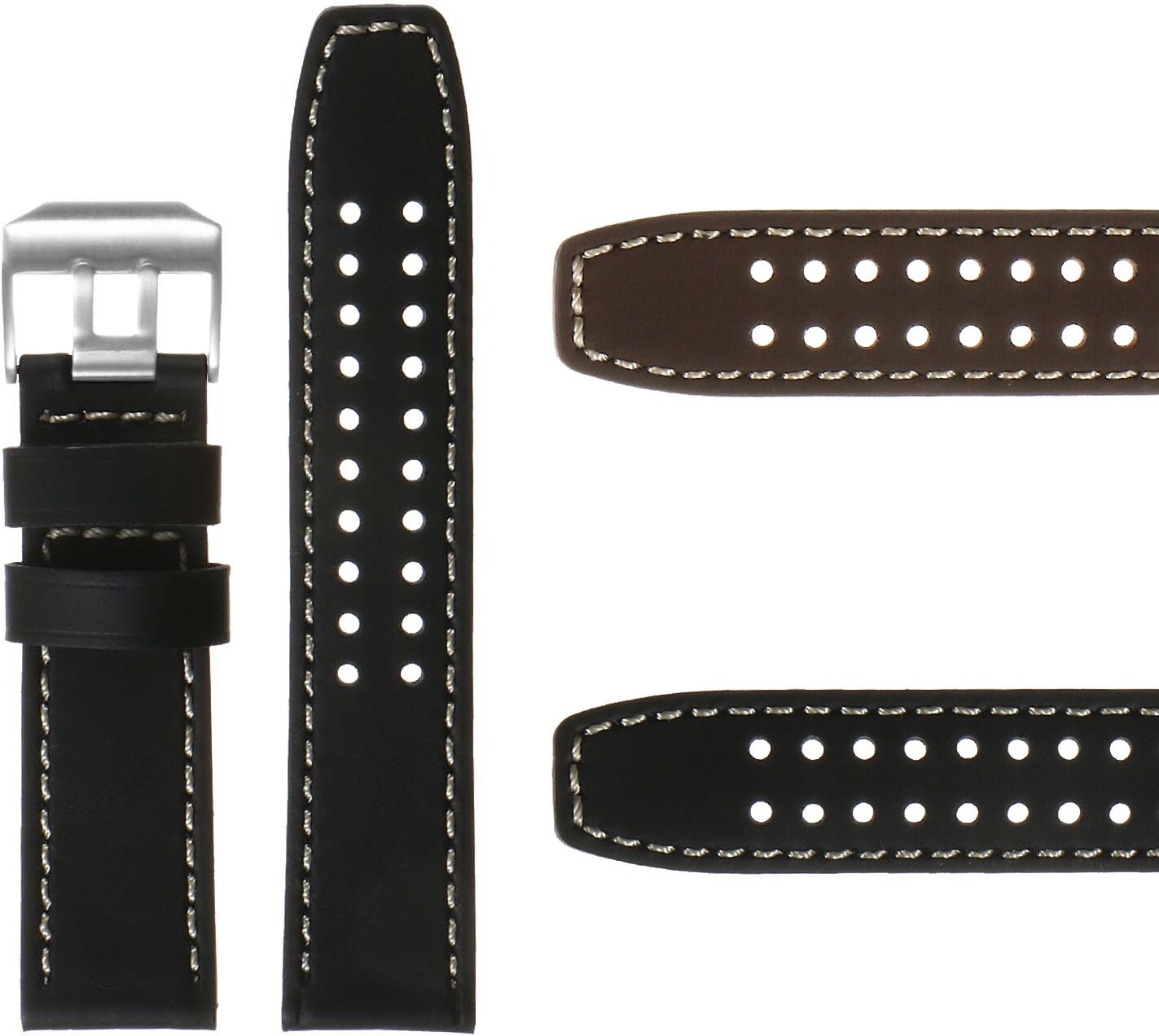 Strapsco DASSARI 23mm Leather Watch Strap for Luminox Evo