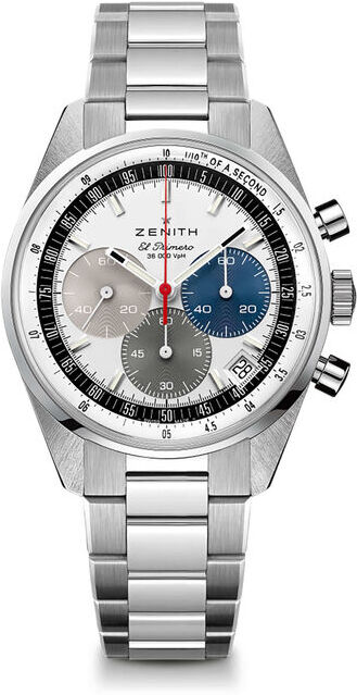 Ben Bridge Jewelers Zenith CHRONOMASTER Original Watch White Dial Steel Bracelet, 38mm