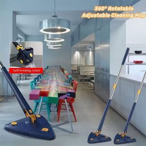 SHEIN 1 Piece Of Rotatable And Adjustable Cleaning Rotary Mop, Long Handle Triangular Mop, Professional Long Window Scraping Mop, Dry And Wet Dual-Purpose Triangular Mop, Suitable For Floor/Ceiling/Corner/Glass Cleaning/Car, Suitable For Hotels/Commercial