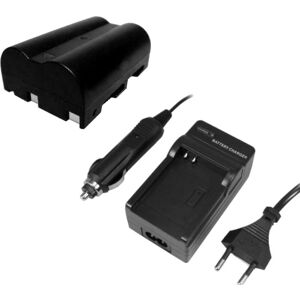 Trade-shop - angebot im set: Kamera Li-Ion Akku 2000mAh + Ladegerät mit Kfz Adapter für Konica Minolta Sweet digital a-5 a5 a-7 a7 K100D K110D K-10D