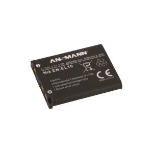 ANSMANN-ENERGY ANSMANN A-Nik EN EL 10 - Batteri - Li-Ion - 650 mAh - for Nikon Coolpix S203, S210, S220, S230, S3000, S4000, S5100, S520, S570, S60, S600, S80