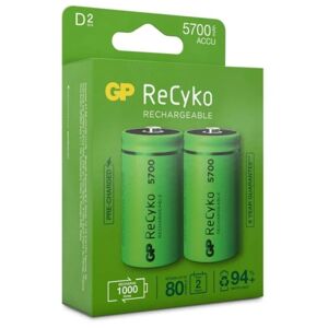 GP ReCyko Laddningsbara D-batteri