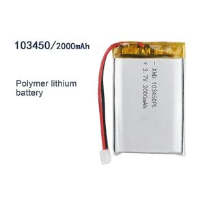 BATTERY 103450 3,7v 2000mah Lipo Polymer Litium opladningsbart batteri null ingen