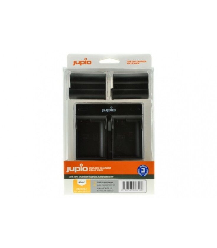 Jupio Kit Cargador Dual Usb + 2 Baterias En-el15 1700mah (cni10049)