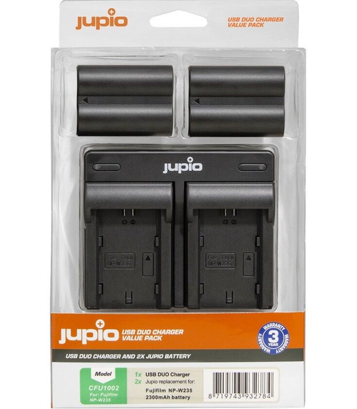 Jupio Cargador Doble + 2 Baterias Fuji W235 Ref. Cfu1002