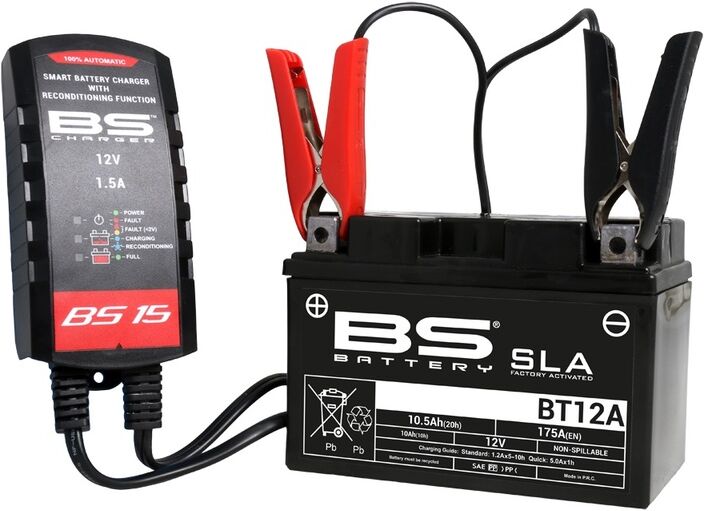 BS Battery BS15 Cargador de batería inteligente -