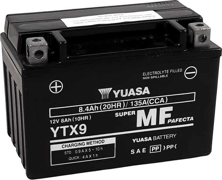 YUASA Sin mantenimiento  Battery Factory Activated - YTX9 FA Batería libre de mantenimiento -