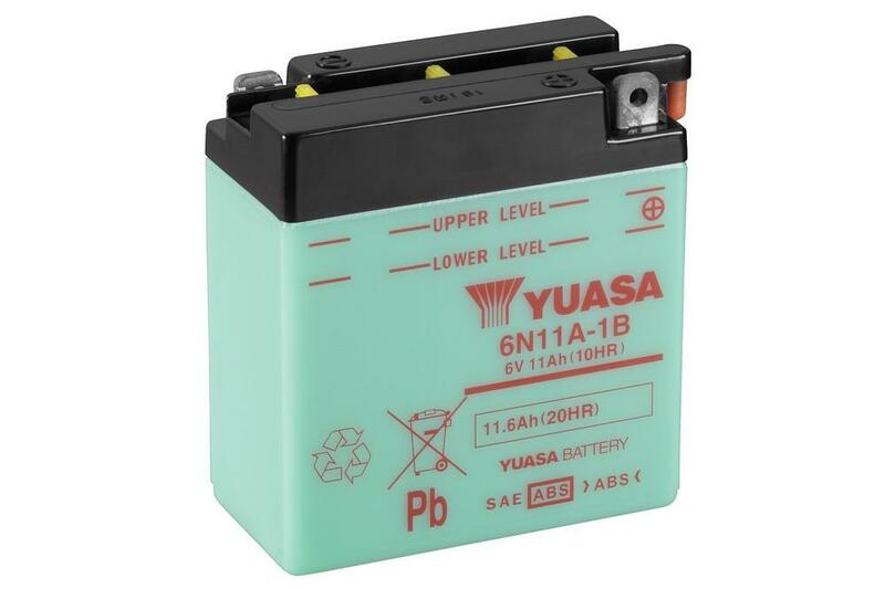YUASA Batería  Convencional Sin Acid Pack - 6N11A-1B Batería sin paquete ácido -