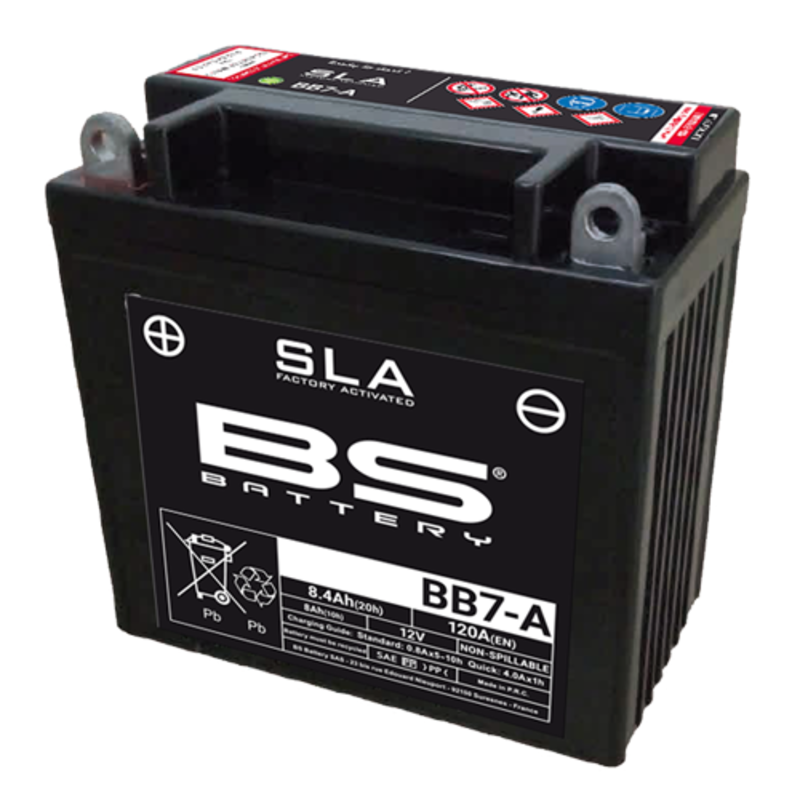 BS Battery Batería SLA libre de mantenimiento activada de fábrica - BB7-A -