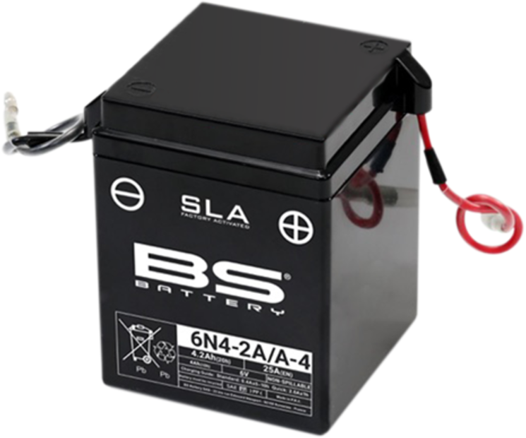 BS Battery Batería SLA libre de mantenimiento activada de fábrica - 6N4-2A/A-4 -