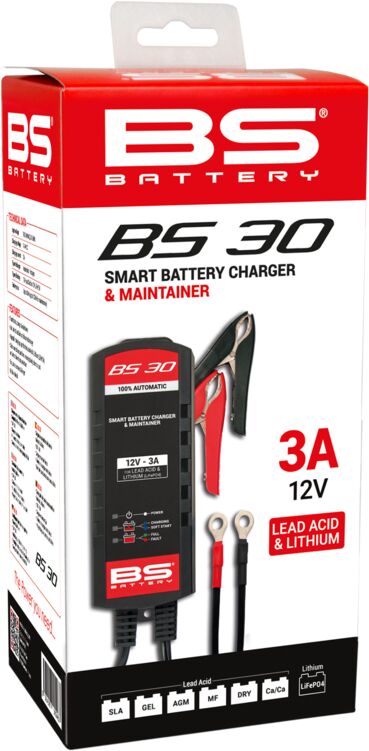 BS Battery Cargador de batería inteligente BS30 - 12V 3A -