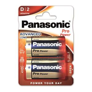 2 Piles Alcalines D / LR20 Panasonic Pro Power - Publicité