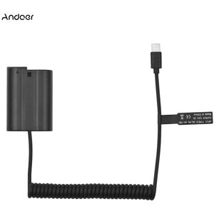 Andoer EN-EL15 Batterie factice Adaptateur de coupleur USB-C MH-25 Coupleur de batterie factice avec USB Type-C - Publicité