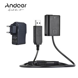 Andoer Batterie factice NP-FW50 + câble adaptateur secteur USB 5 V 3 A avec prise d alimentation - Publicité