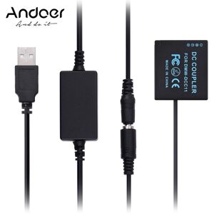 Andoer DMW-DCC11 Kit d alimentation USB coupleur cc batterie factice remplacement de la batterie DMW-BLG10/BLE9 avec USB - Publicité