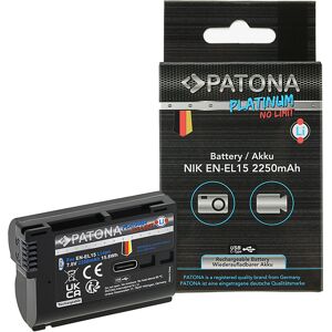 PATONA 1363 Batterie Platinium avec Entree USB-C Nikon EN-EL15