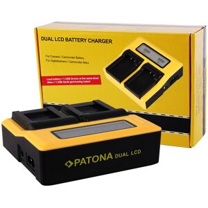PATONA Chargeur Double LCD USB pour Panasonic DMW-BLF19