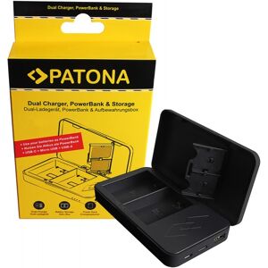 PATONA Double Chargeur Canon LP-E6 (Powerbank + Cartes SD)