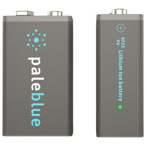Pale Blue uppladdningsbara Li-Ion 9V batterier - 2-pack
