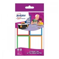 Avery family RES 16 ultra strong rectangular labels 45 x 65mm red (16 pack)