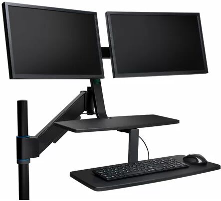 Kensington Dual Fixed Universal Desktop Mount for 20"-27" Flat Panel Screens Kensington  - Size: 12cm H X 9cm W X 66cm D