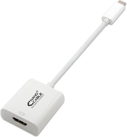 Nanocable cabo conversor usb-c para hdmi 4k macho/fêmea 15cm