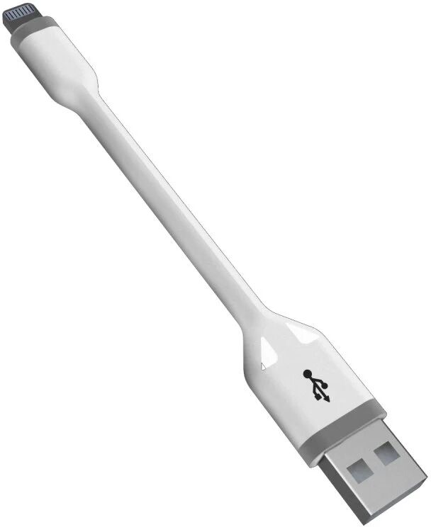 Ksix cable lightning a usb 10cm blanco