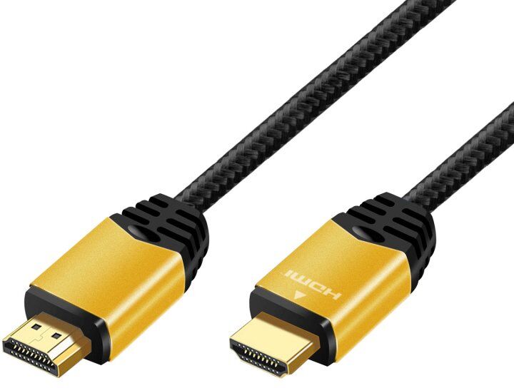 Unotec cable malla hdmi 2.0 4k 10m negro/dorado