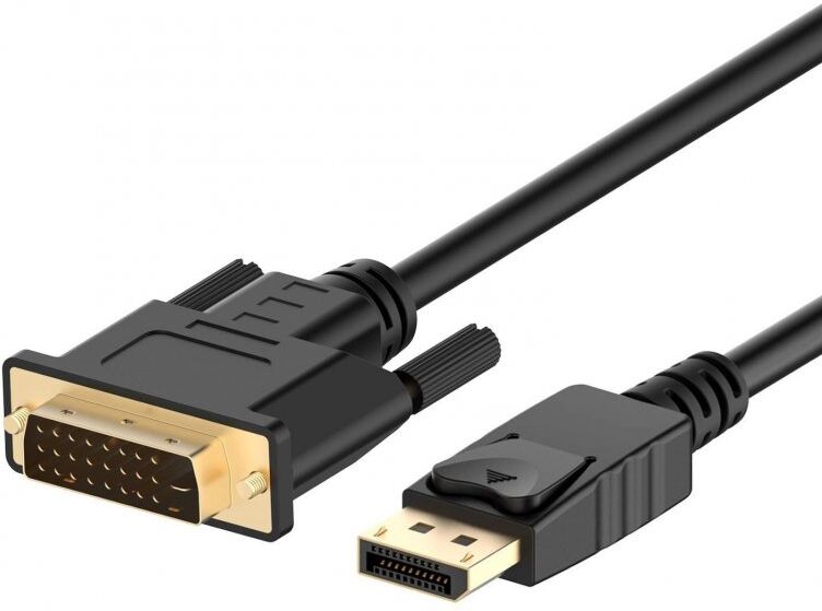 Ewent cabo adaptador displayport para dvi-d v1.2 4k macho/macho 1.8m preto