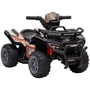 HOMCOM Kids ATV Ride-on Car, 6V Battery Powered Four Wheeler with Working Headlights, for Toddlers 18-36 Months, Black