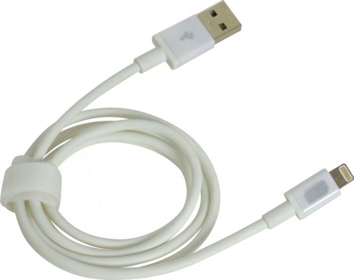 Carpoint USB Ladekabel für die MFI 8 poligen 100cm white