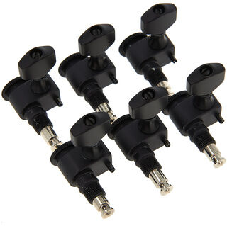 Sperzel Guitar Tuners 6L Trim Lok BK satin black