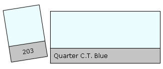 Lee Filter Roll 203 Qu. C.T. Blue Quarter C
