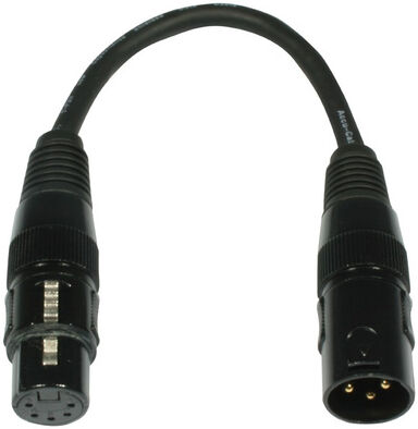 ADJ DMX Adapter Cable DMXT/3M5F Black