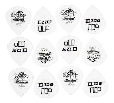 Dunlop Tortex Jazz III White 0 88